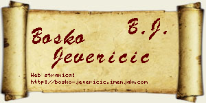 Boško Jeveričić vizit kartica